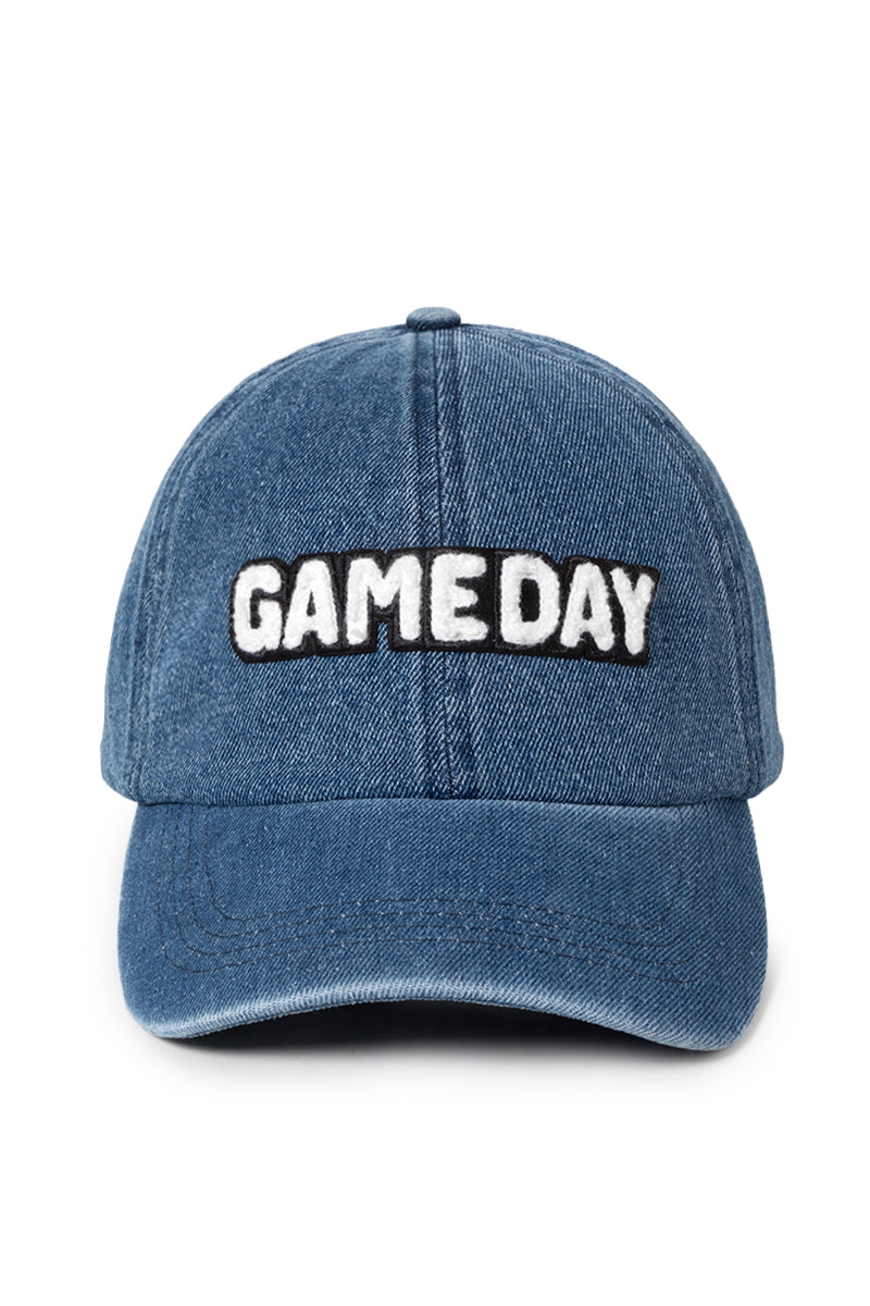 LCAP2933 - Game Day Chenille Patch Denim Cotton