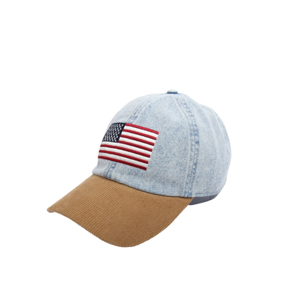 FWCAP7044 - PRINT AMERICANA FLAG BASEBALL CAP