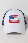 ACAPM286 - AMERICANA RHINESTONE FLAG MESH BASEBALL CAP