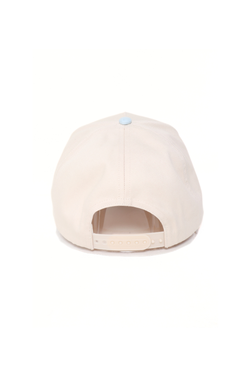 Stars Embroidered Brim Denim Two Tone 5 Panel Baseball Cap