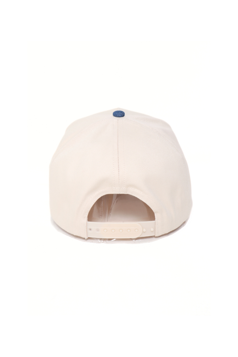 Stars Embroidered Brim Denim Two Tone 5 Panel Baseball Cap
