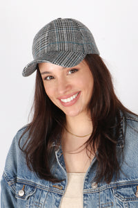 Menswear Inspired Plaid Cap