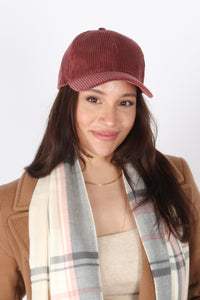 Solid Corduroy Baseball Cap