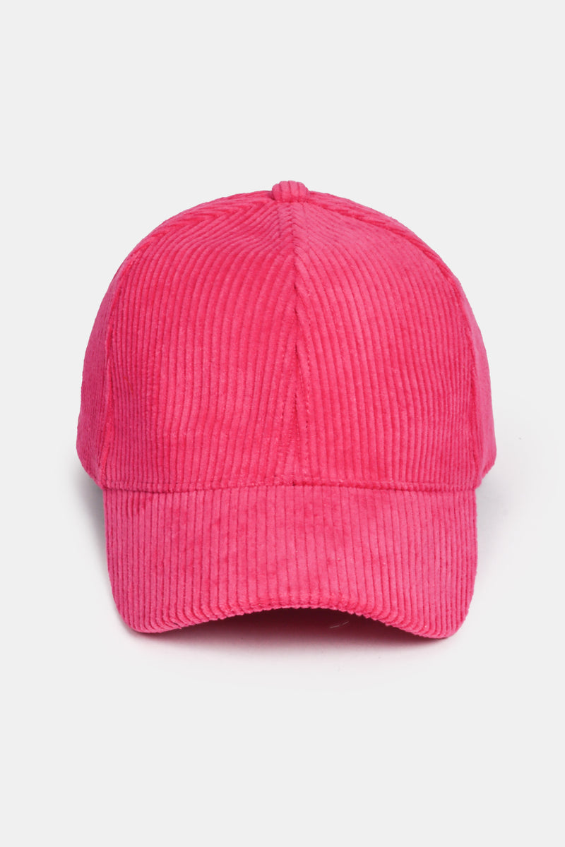 Solid Corduroy Baseball Cap
