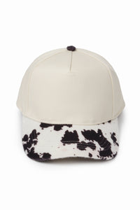 Animal Print Two Tone 5 Panel Cap