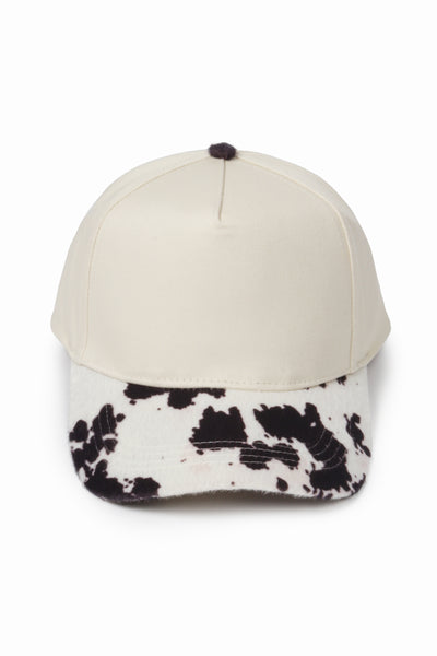 Animal Print Two Tone 5 Panel Cap