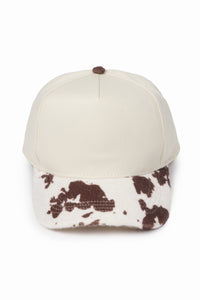 Animal Print Two Tone 5 Panel Cap