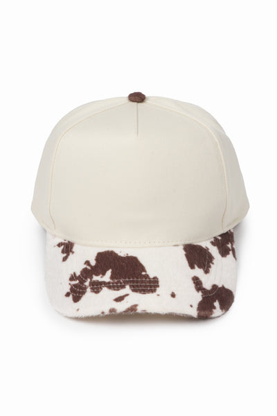 Animal Print Two Tone 5 Panel Cap