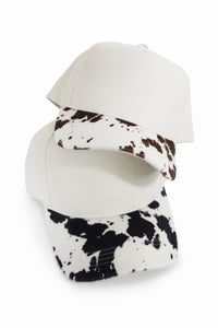 Animal Print Two Tone 5 Panel Cap