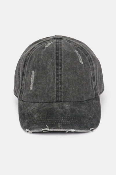 Pigment Wash Distressed Baseball Cap
