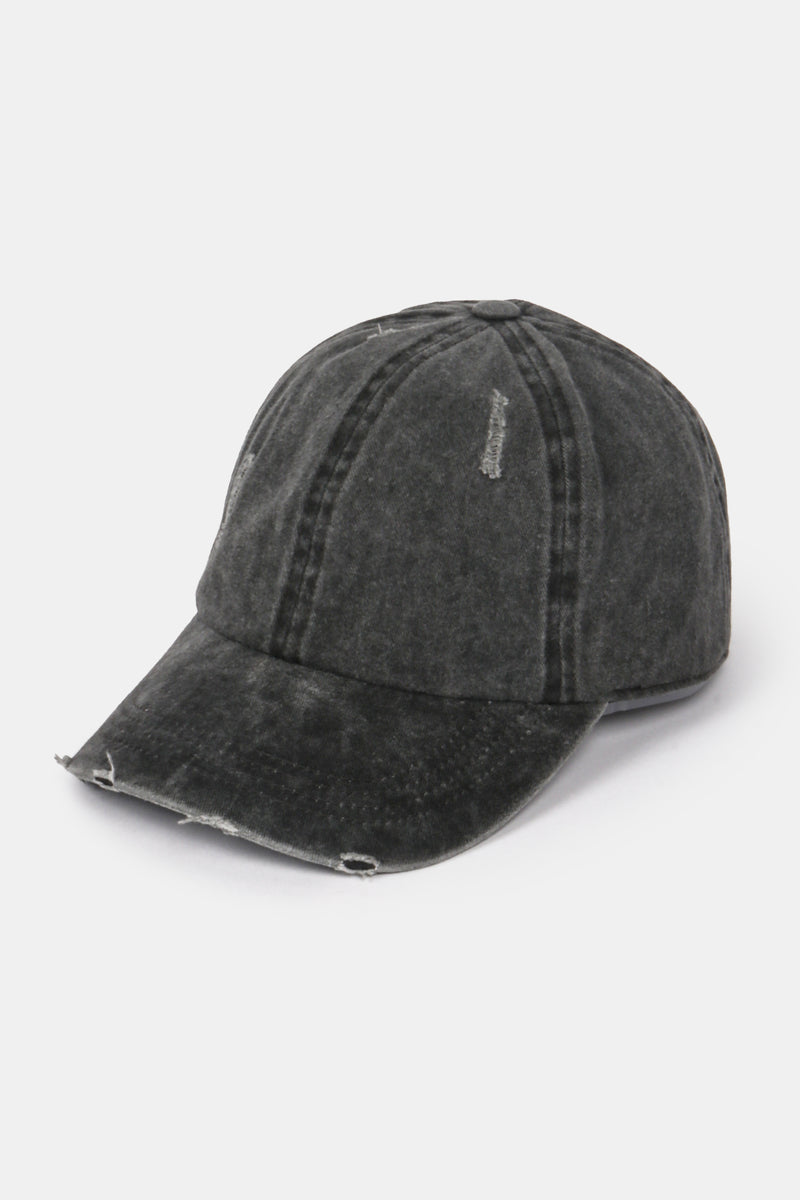 Pigment Wash Distressed Baseball Cap