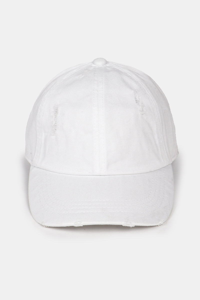 Pigment Wash Distressed Baseball Cap