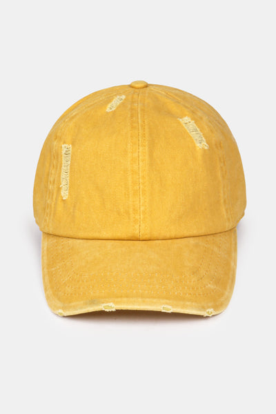 Pigment Wash Distressed Baseball Cap