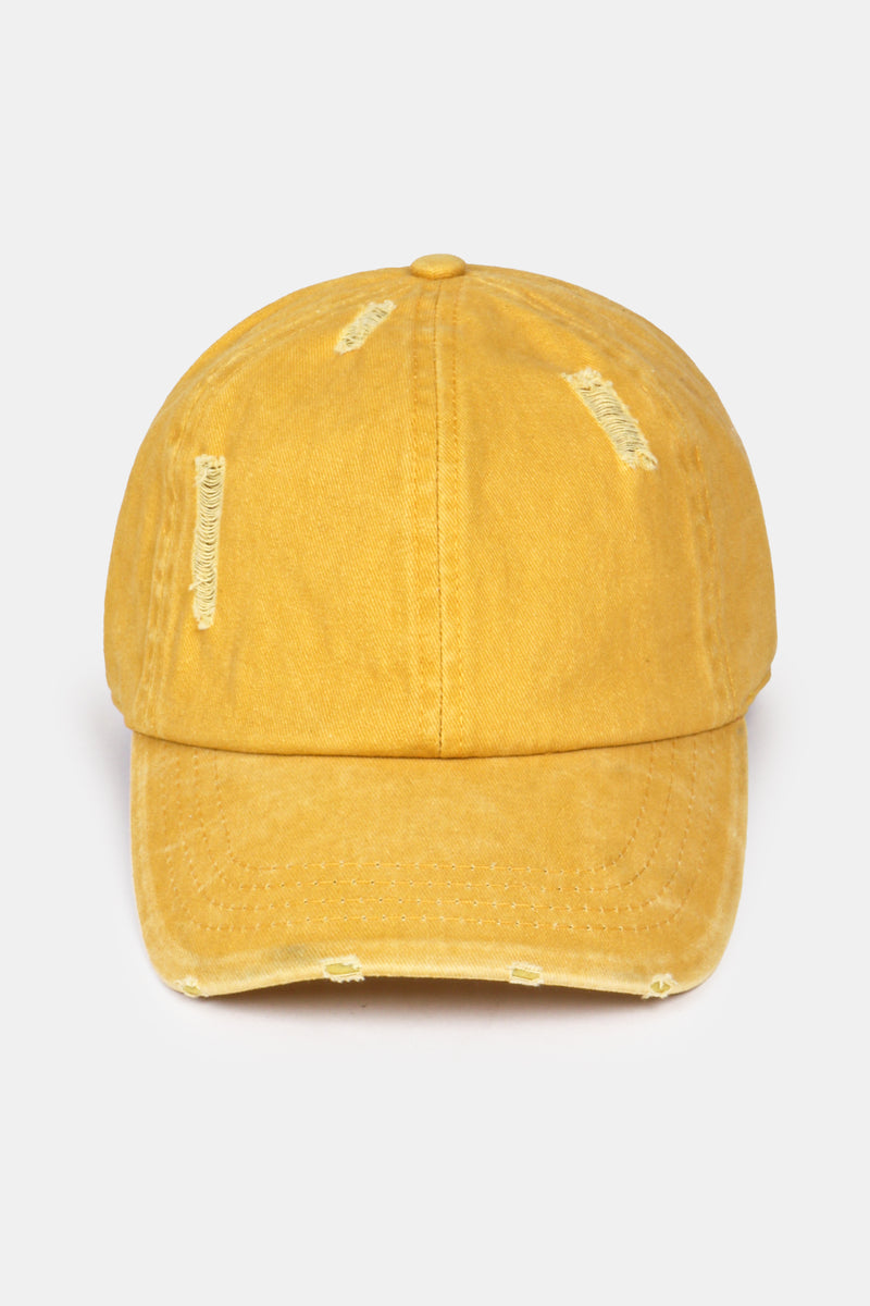 Pigment Wash Distressed Baseball Cap