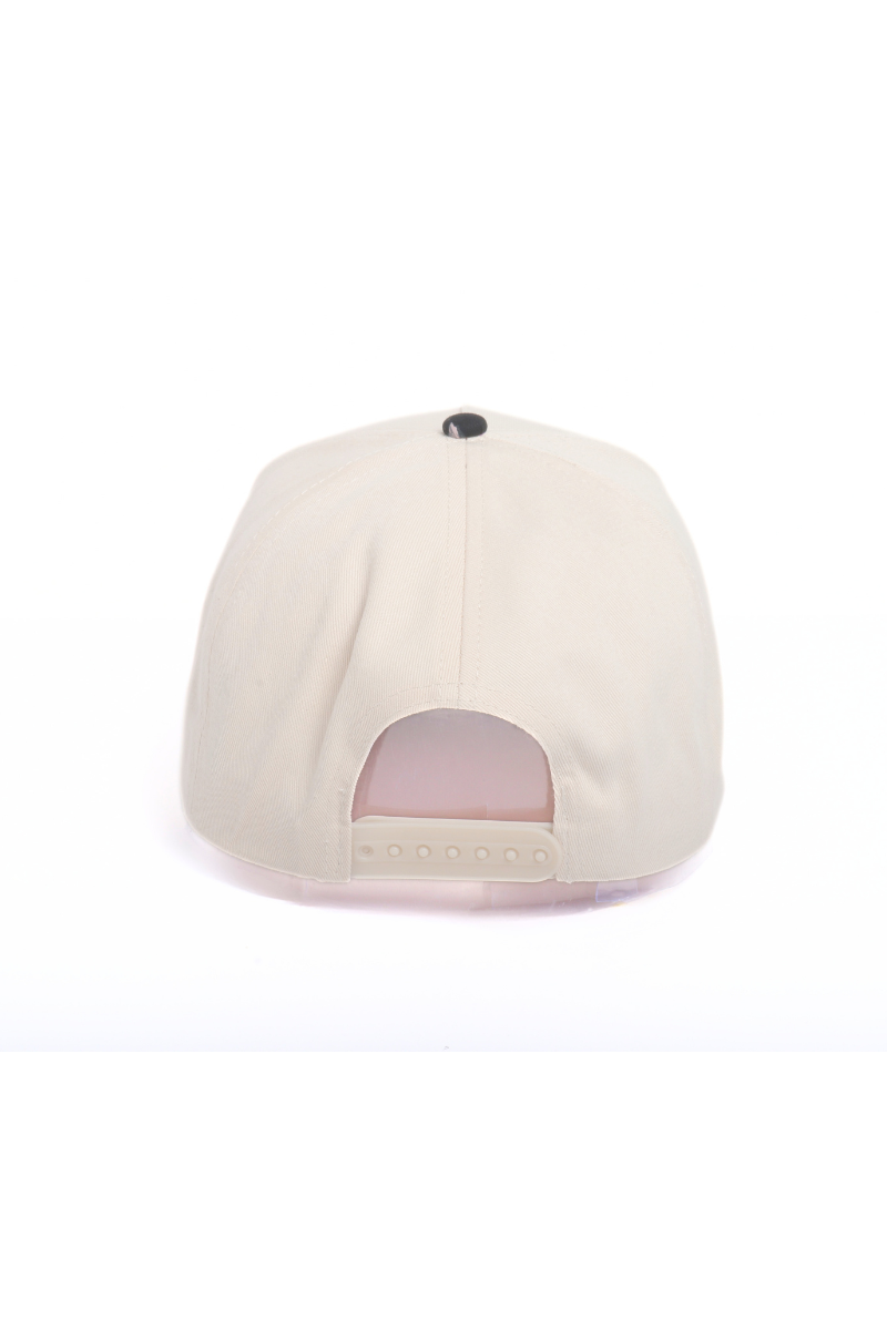 Floral Print Brim 5 Panel Two-Tone Baseball Cap