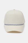 Canvas 5 Panel Hat with Colored Rope