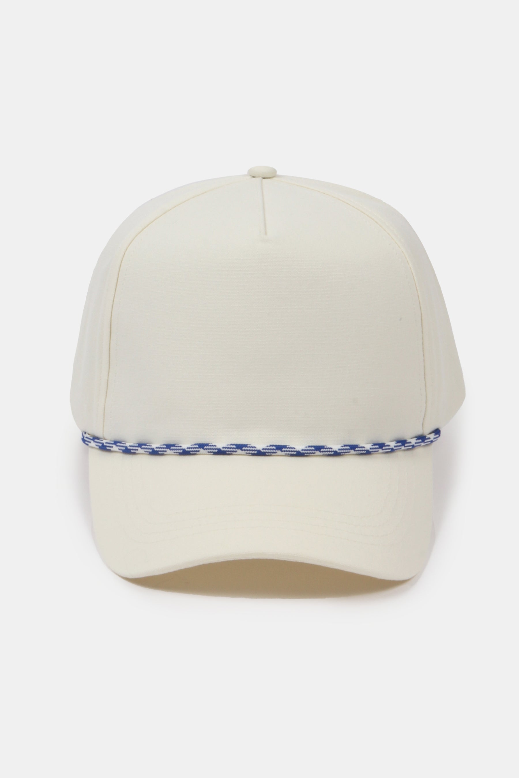 Canvas 5 Panel Hat with Colored Rope