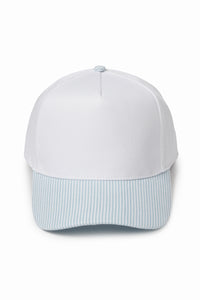 Stripe Brim 5-Panel Baseball Cap