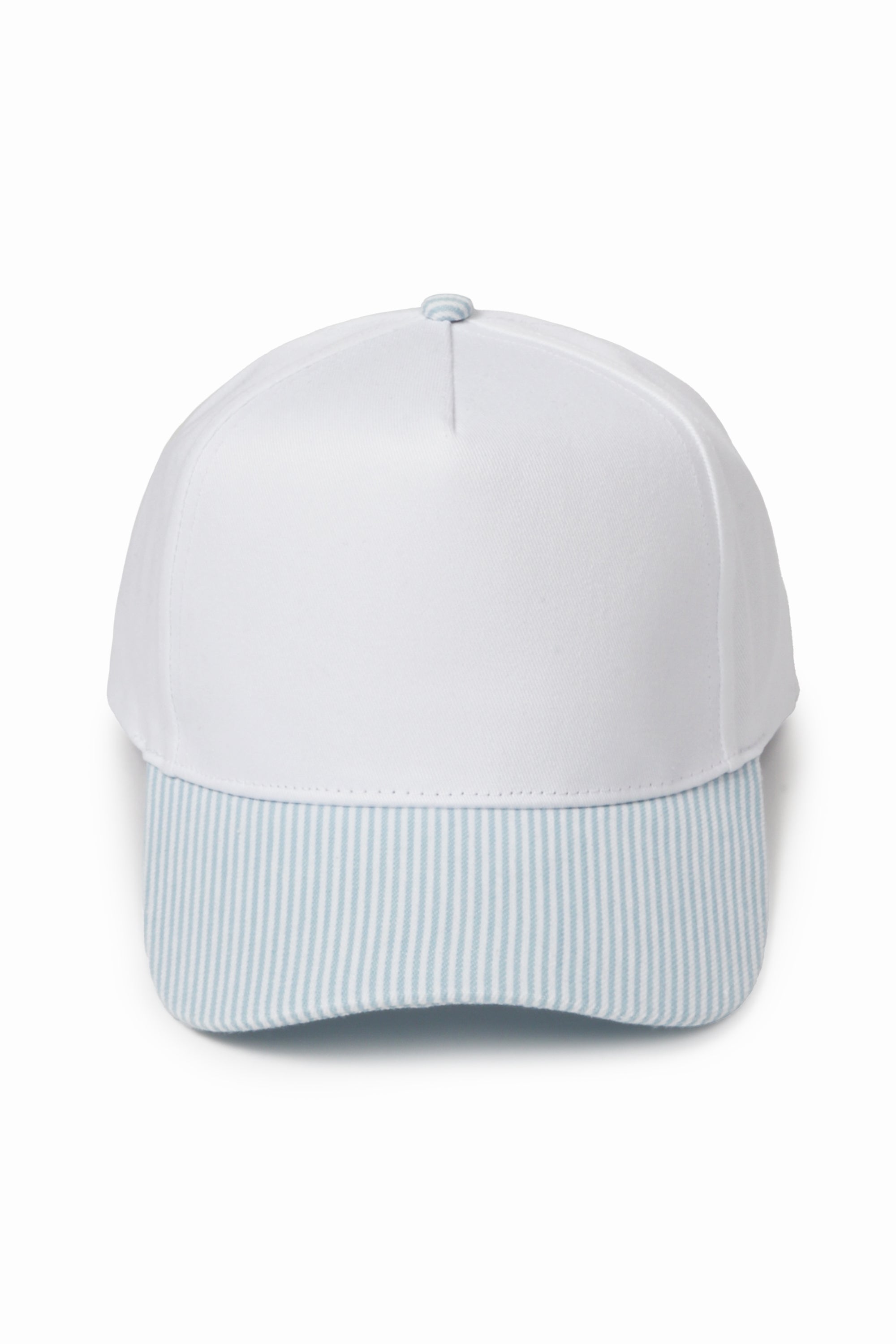 Stripe Brim 5-Panel Baseball Cap