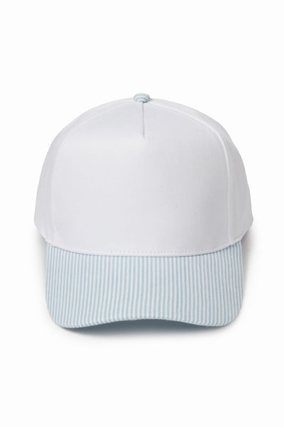 Stripe Brim 5-Panel Baseball Cap