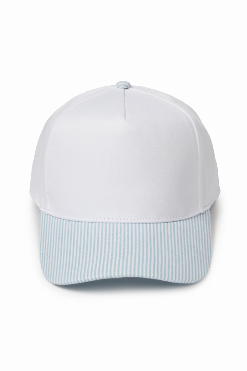 Stripe Brim 5-Panel Baseball Cap