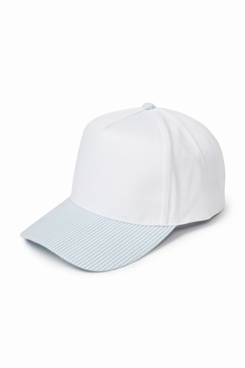 Stripe Brim 5-Panel Baseball Cap
