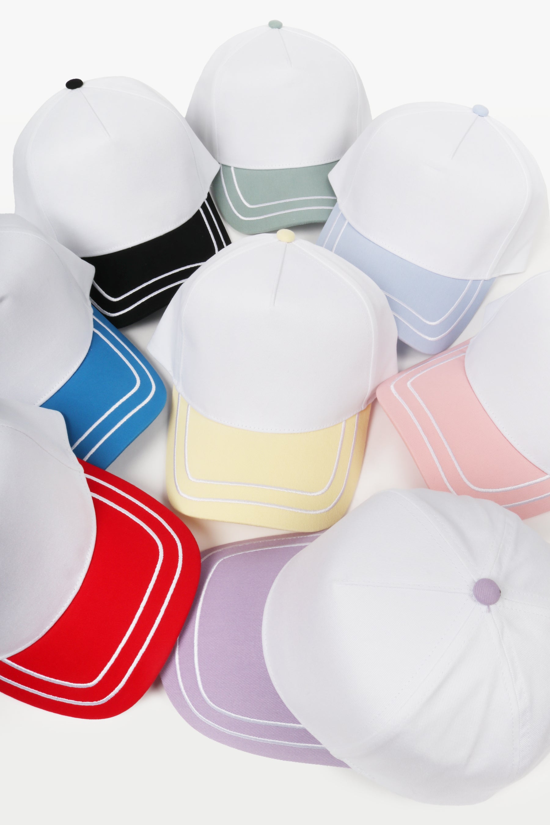 Retro Stripe 2-Tone 5-Panel Cap
