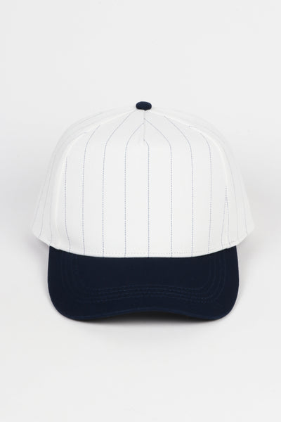 Pinstripe Two-Tone 5 Panel Baseball Cap