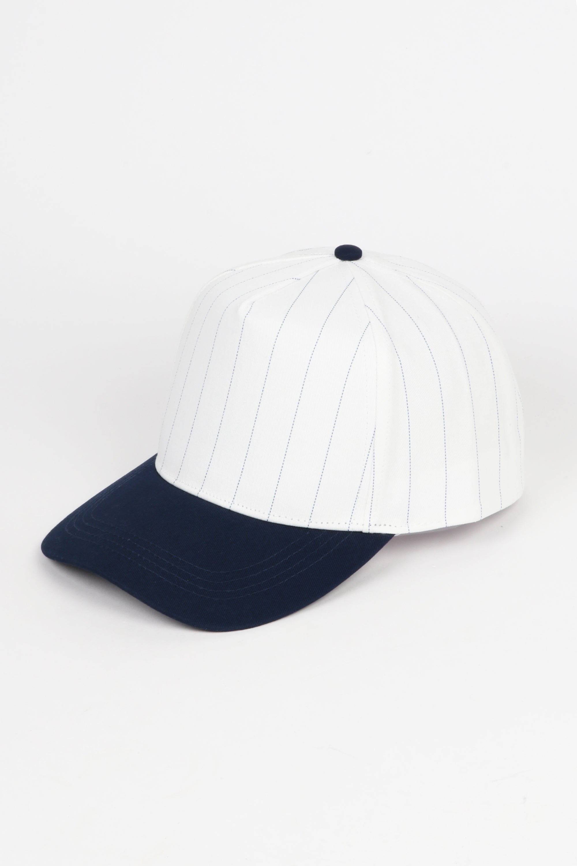Pinstripe Two-Tone 5 Panel Baseball Cap