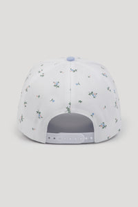 Floral Print Two Tone 5 Panel Cap