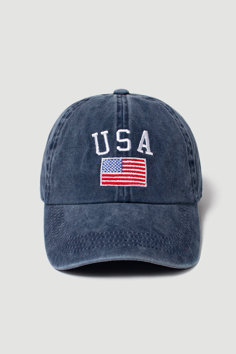 FWCAP746 - USA with American Flag Baseball cap
