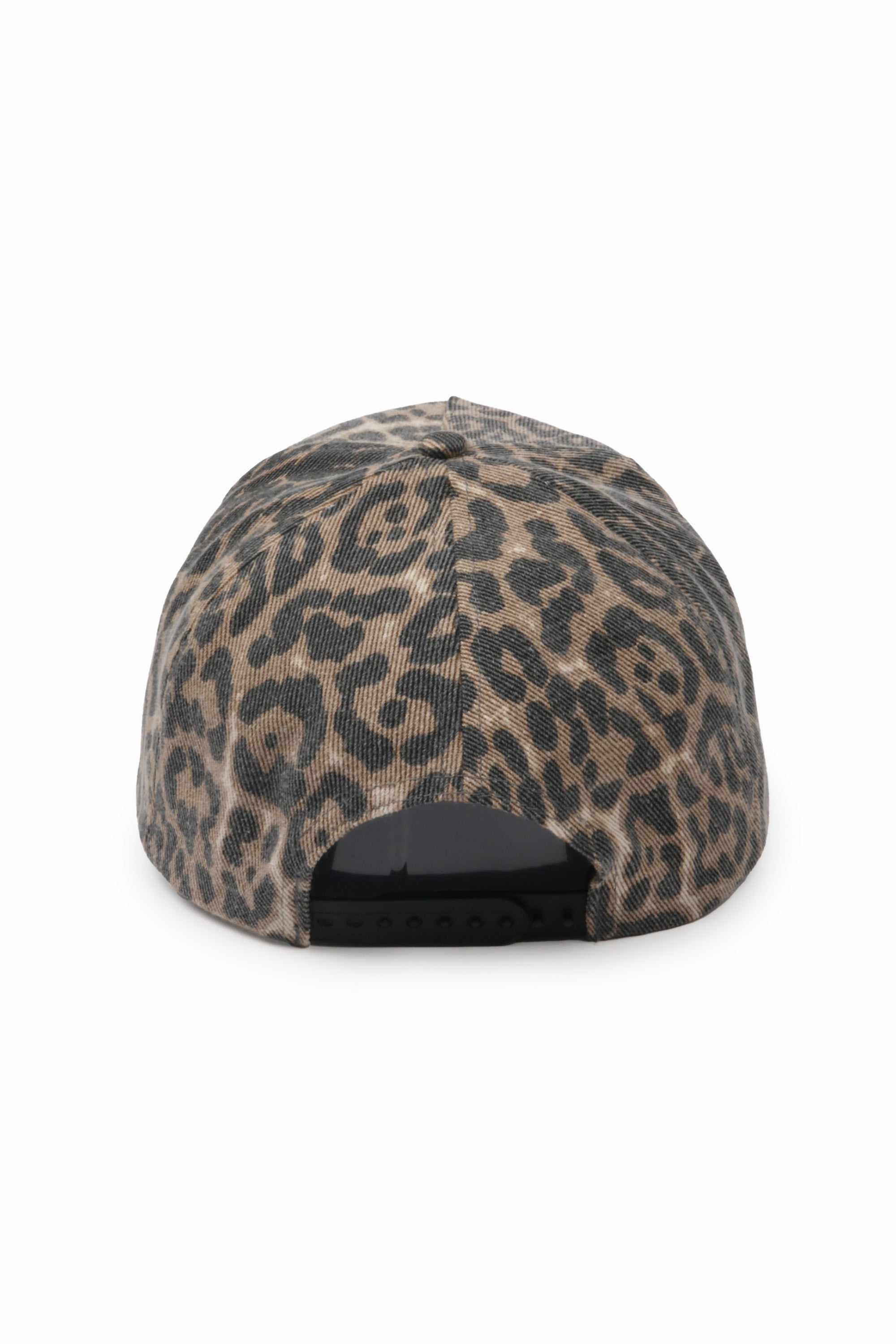 Washed Leopard Print Baseball Cap