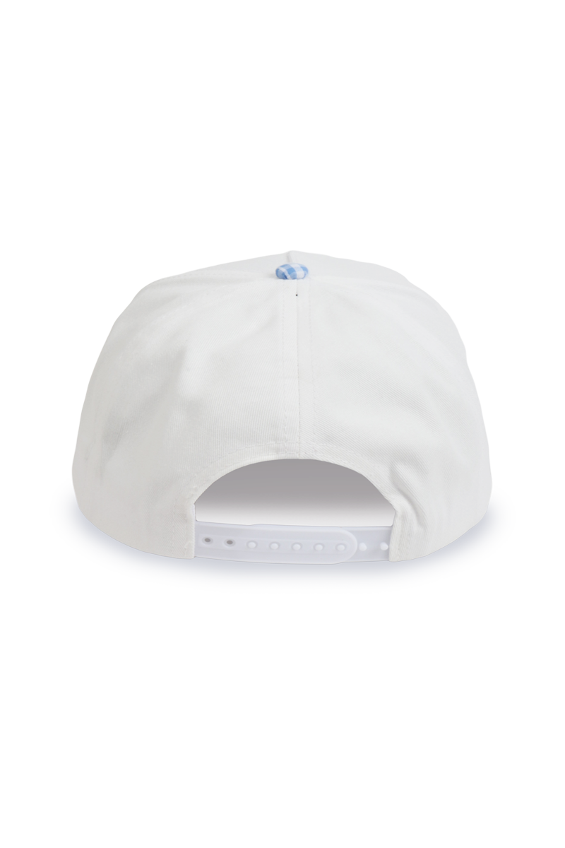 GINGHAM Print Brim Two Tone 5 Panel Cap