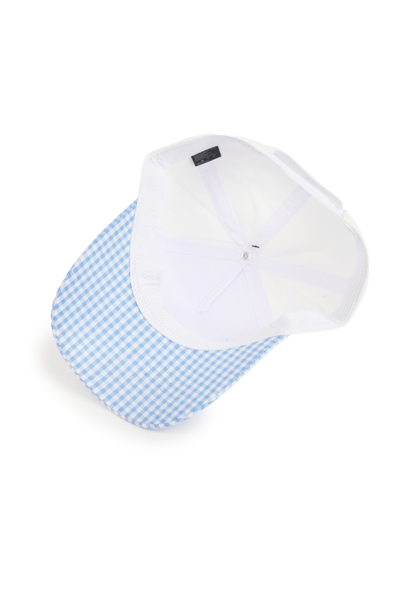 GINGHAM Print Brim Two Tone 5 Panel Cap