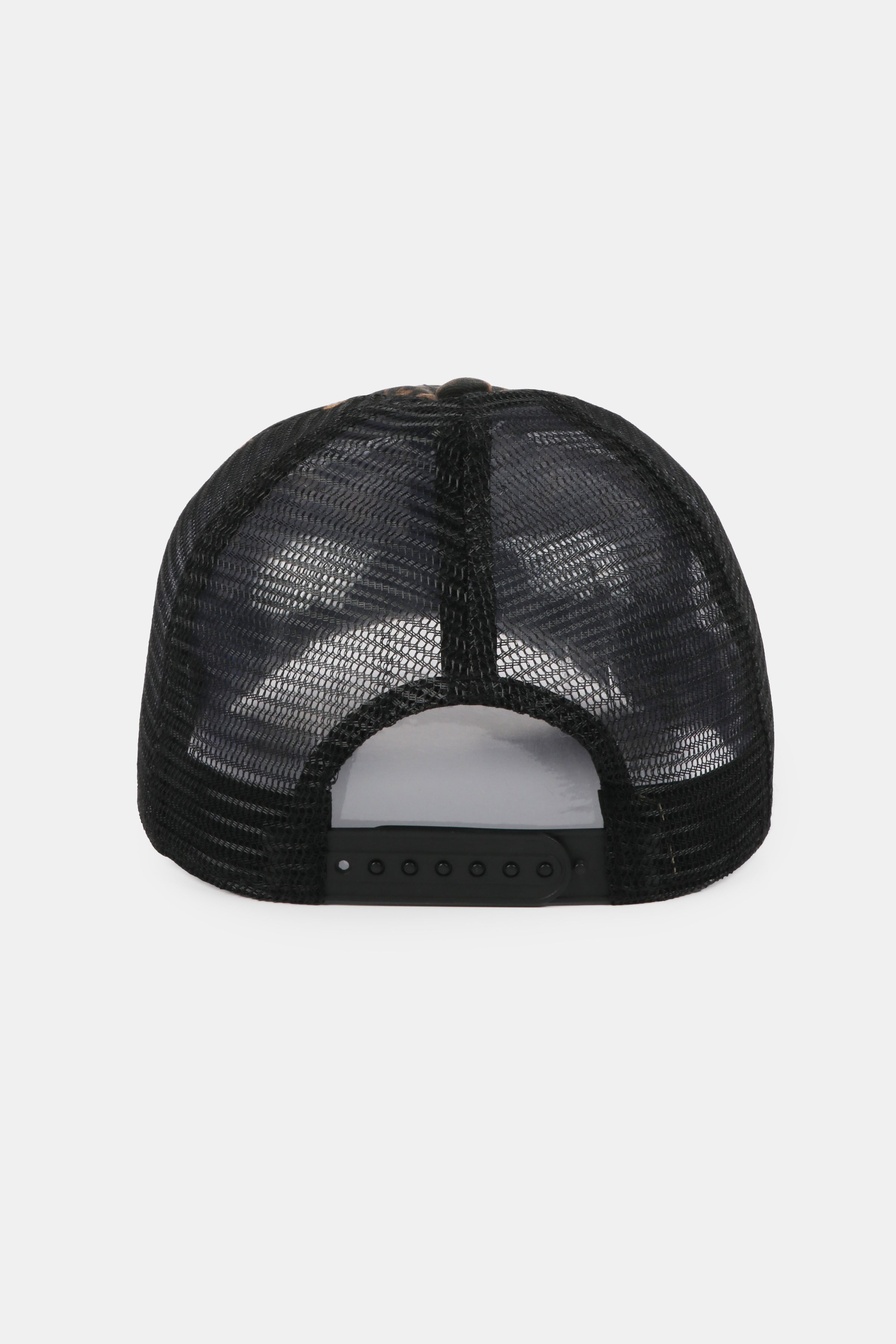 Leopard Print Baseball Cap with Mesh-Back