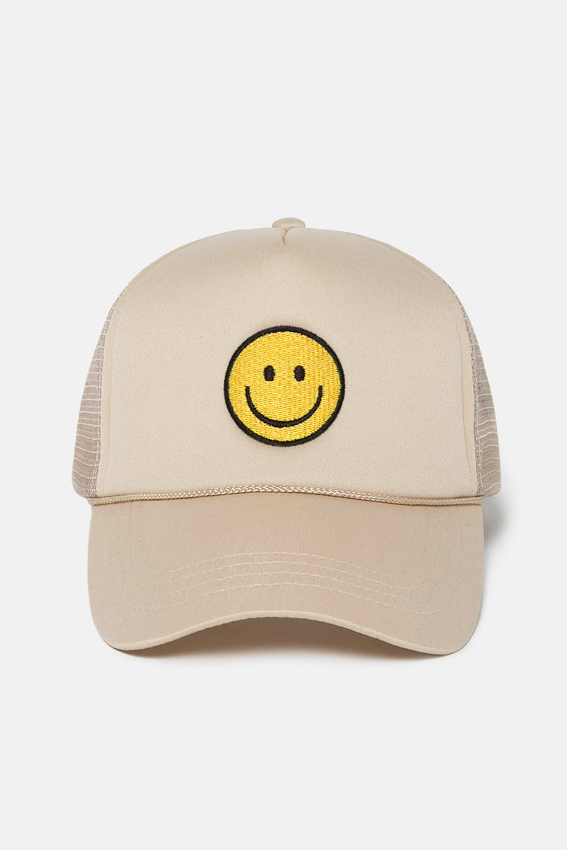 FWCAPM201 - SMILEY Embroidered Mesh Back Trucker hat