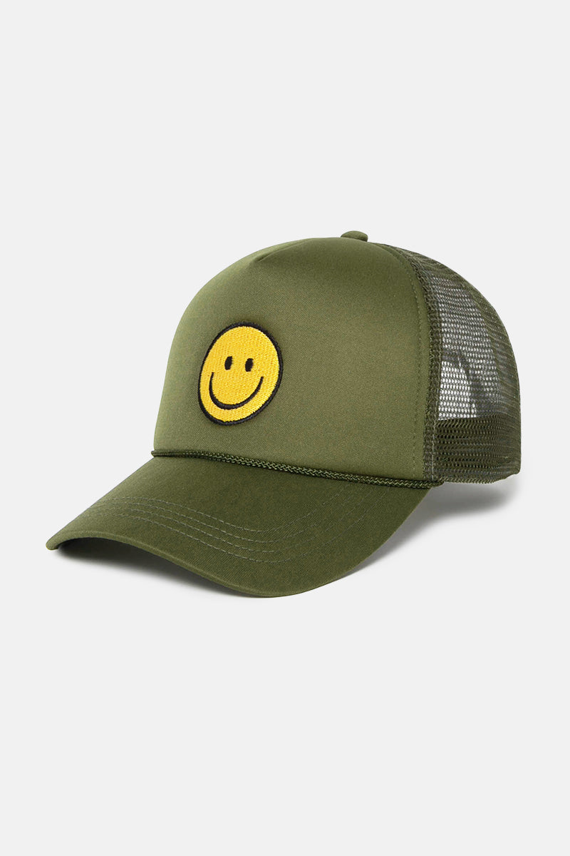 FWCAPM201 - SMILEY Embroidered Mesh Back Trucker hat