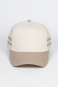 Retro Stripe Mesh Trucker Cap