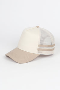 Retro Stripe Mesh Trucker Cap
