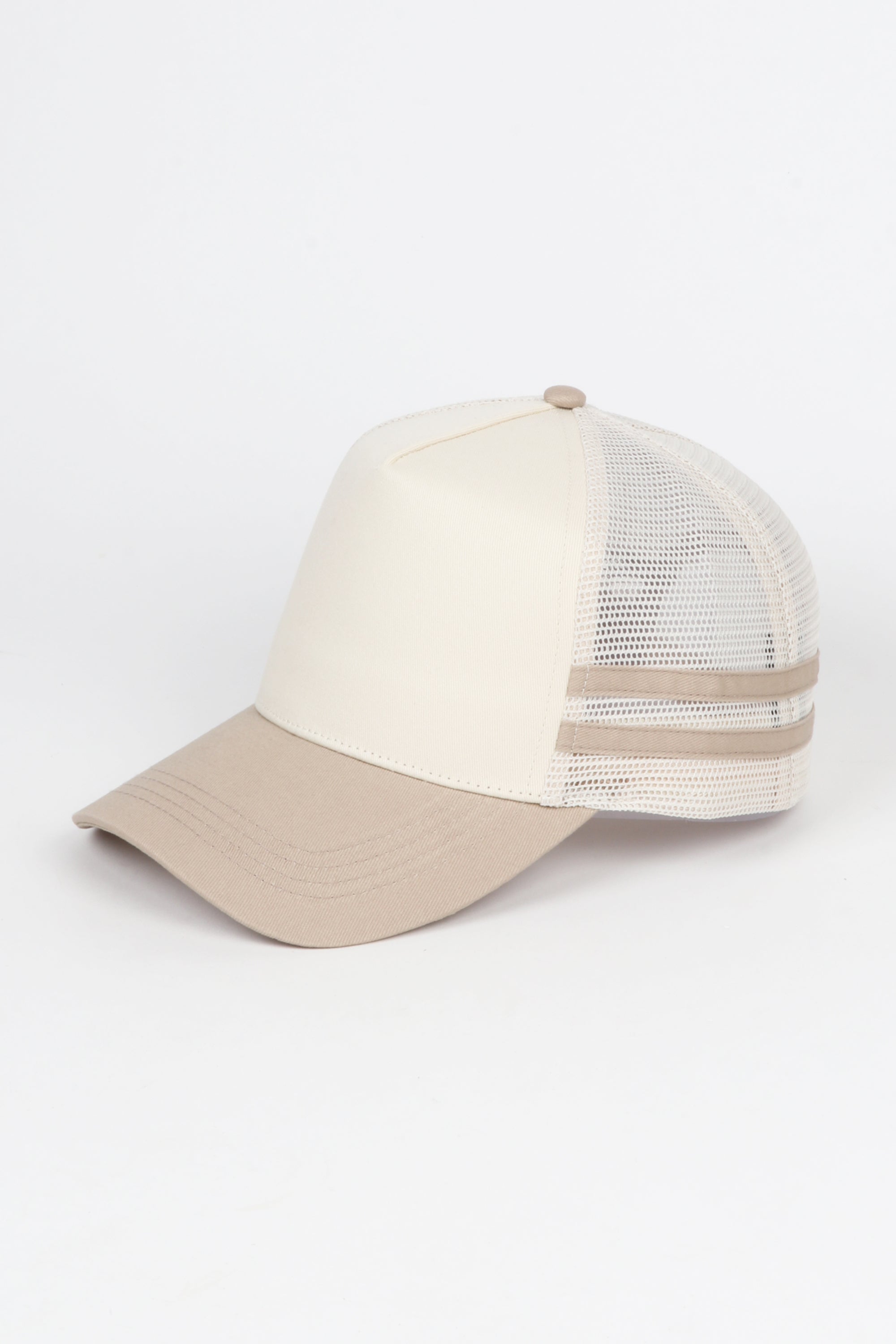 Retro Stripe Mesh Trucker Cap