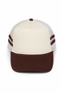 Retro Stripe Mesh Trucker Cap