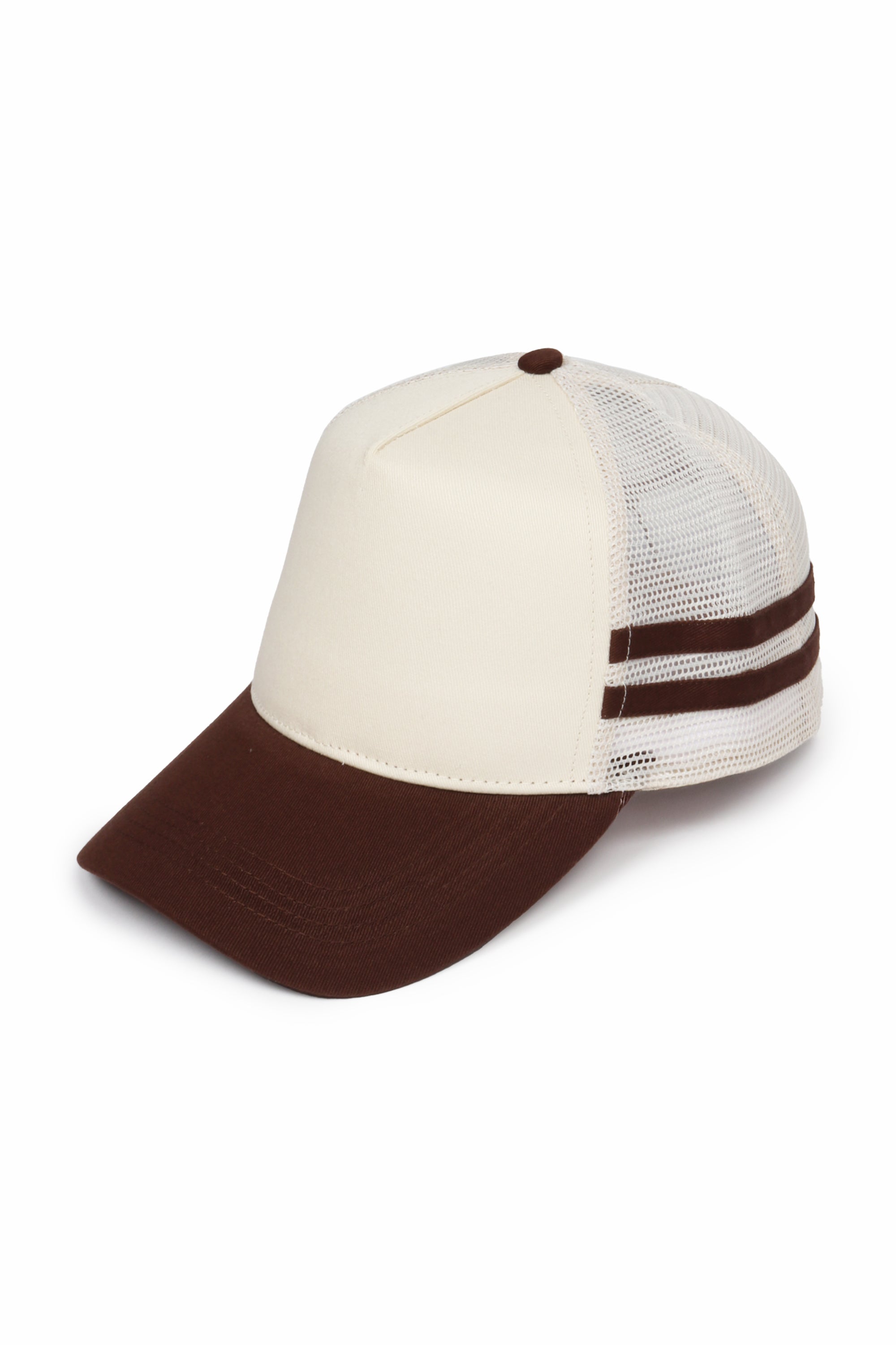 Retro Stripe Mesh Trucker Cap