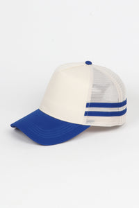 Retro Stripe Mesh Trucker Cap