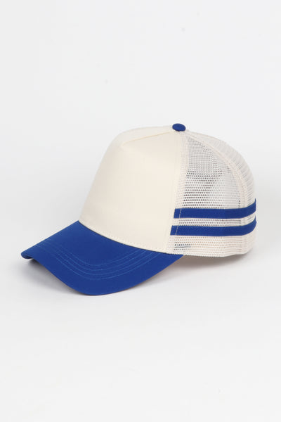 Retro Stripe Mesh Trucker Cap