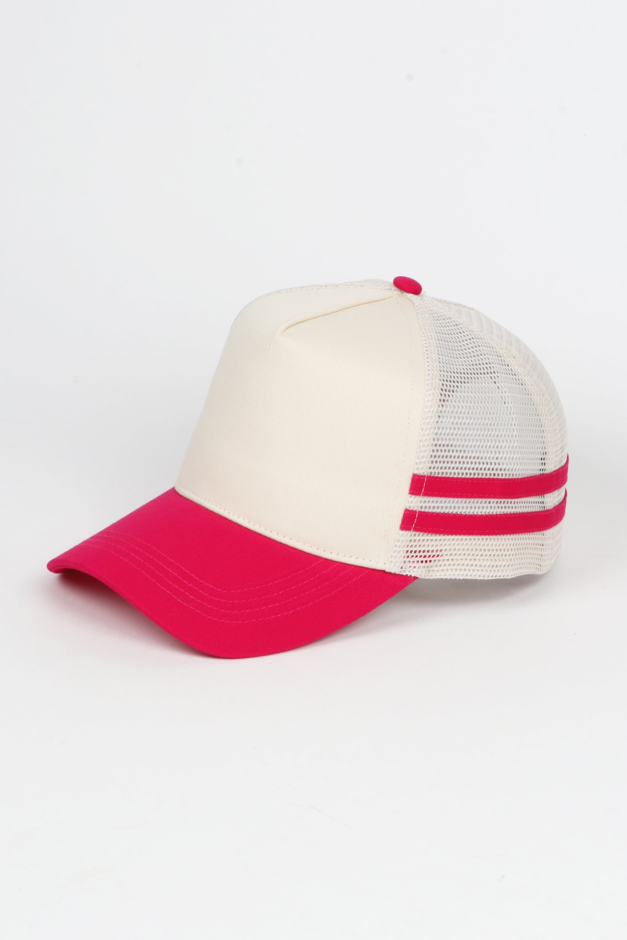 Retro Stripe Mesh Trucker Cap