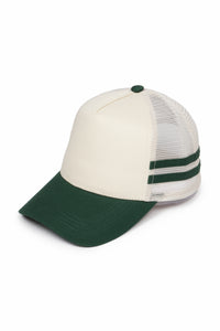 Retro Stripe Mesh Trucker Cap
