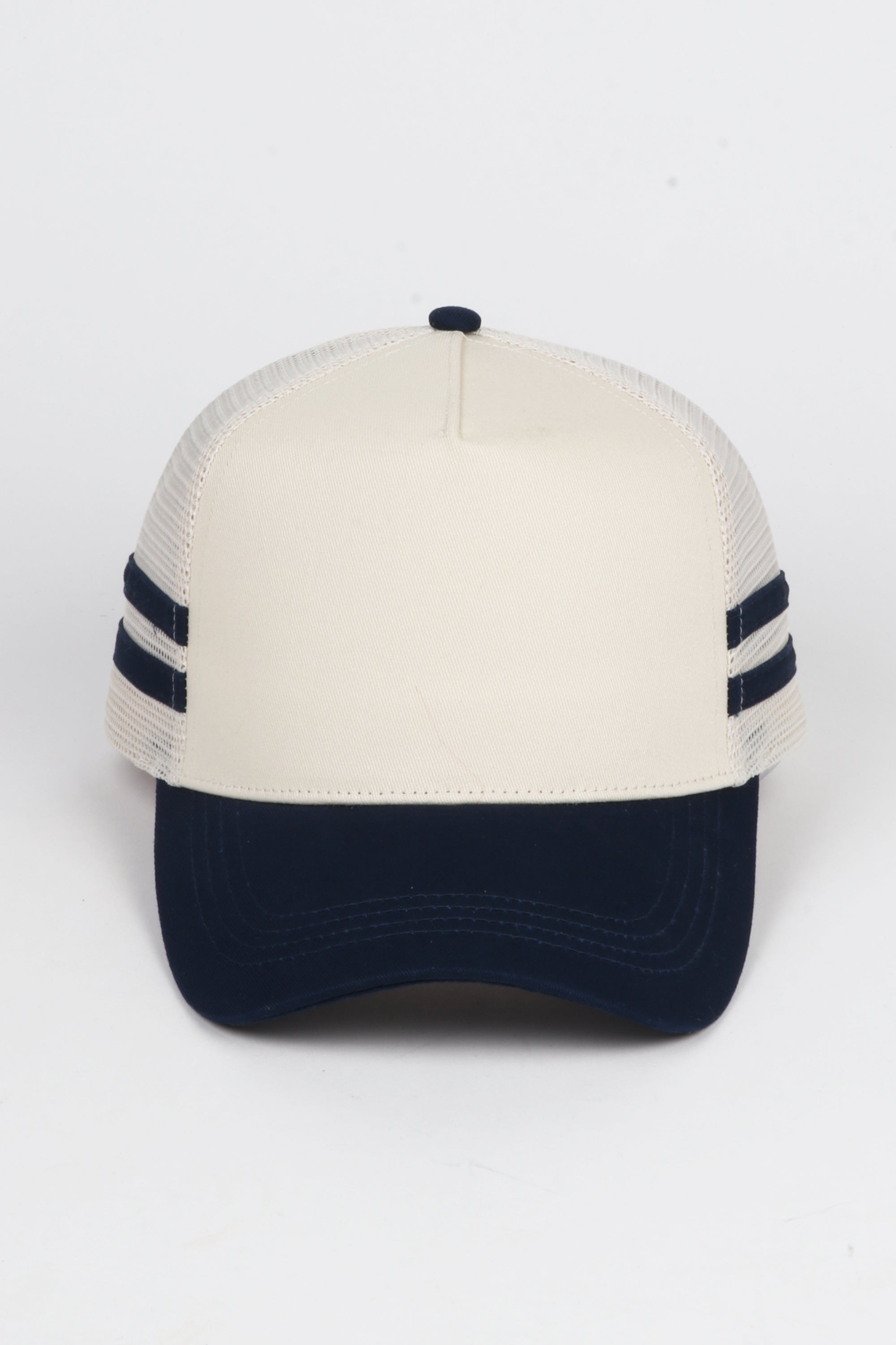 Retro Stripe Mesh Trucker Cap