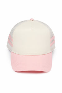 Retro Stripe Mesh Trucker Cap