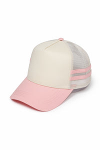Retro Stripe Mesh Trucker Cap