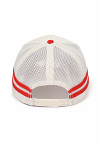 Retro Stripe Mesh Trucker Cap